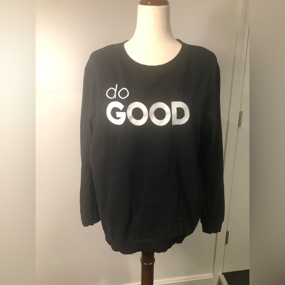 Sweet soul large DO GOOD black sweat shirt